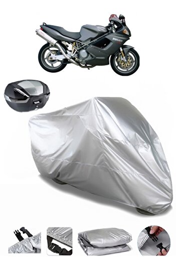 AutoEN Ducati ST4s Rear Bag Compatible Motorcycle Tarpaulin Luxury Quality Motorcycle Tarpaulin