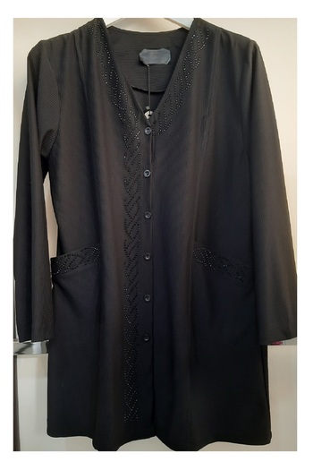 N.Y.YILDIZ STAR AUTOMAN Rhinestone BUTTONED LARGE SIZE POCKETED JACKET