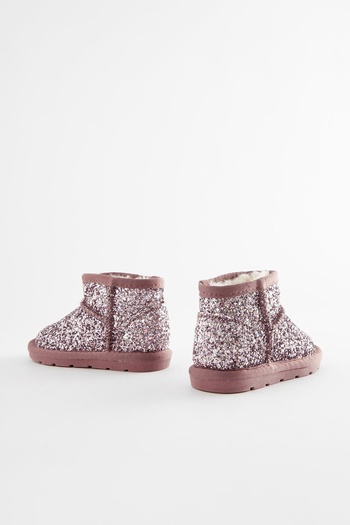 Next Baby Pembe Parıltılı Suni Kürk Dolgulu Su Geçirmez Ugg / Bot