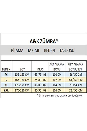 A&K ZÜMRA Χτενισμένο βαμβακερό οικονομικό χειμερινό ανδρικό σετ πιτζάμες μπλε