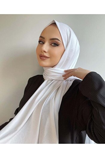 İSTANBULSTYLEMODA Λευκό ελαστικό ύφασμα Ποιοτικό Πενέζι Σάλι - 180x75 Σάλι2305