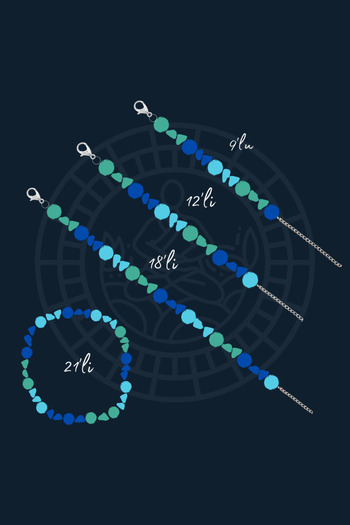 Chi Zen Özgüven Doğal Taş Tılsım Bilekliği Düz 8mm (Apatit, Lapis Lazuli, Sodalit Taşı) Chi-Zen Bileklik