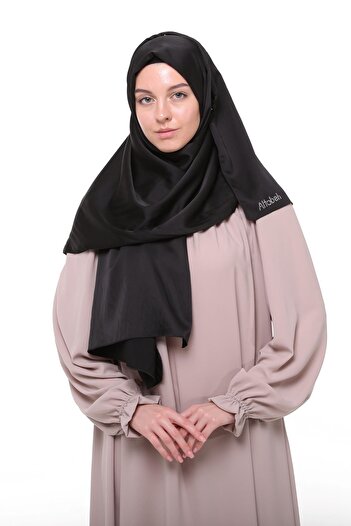 Altobeh Women's Plain Crepe Satin Shiny Luxury Evening Dress Shawl-black