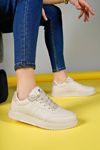 Riccon Glaweth Kadın Sneaker 0012158 Ekru