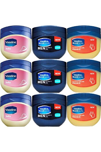 Vaseline Nemlendirici Jel Krem (vazelin) 100ml Karma (e Vitamin-baby-men Cooling) 9 Lu Set