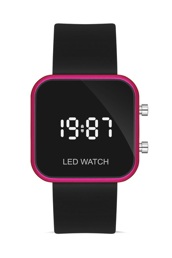 Aqua Di Polo 1987 Unisex Black Silicone Digital LED Wristwatch Apwr032907