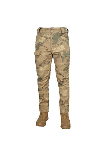 METAM SOFJELL METAM 8 Cepli Kamuflaj Desenli Softshell Pantolon, Su Ve Soğuk Geçirmez Kalın Pantolon