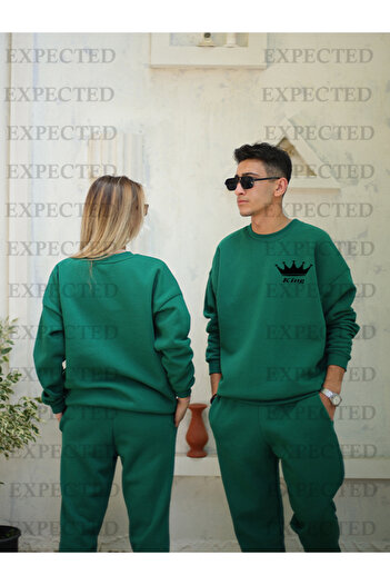 EXPECTED Σετ αθλητικής φόρμας King Queen Printed Lover Couple Combination - 3 νήματα
