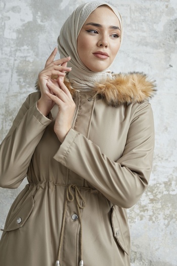 InStyle 2401 Fur Coat with Polar Inside - Mink