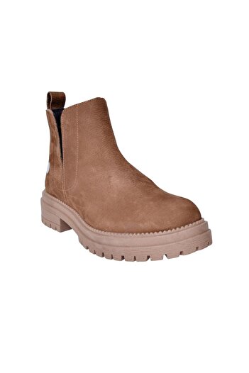 Mammamia D23kb-4195 Γυναικείες μπότες casual από γνήσιο δέρμα Nubuck Tan