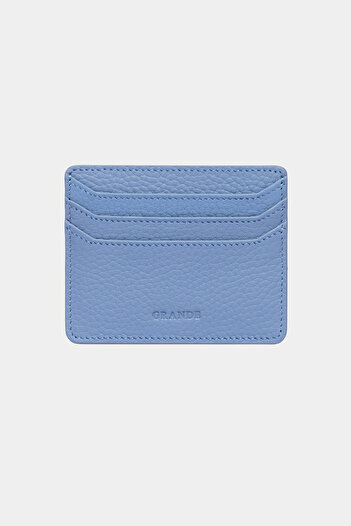 Grande 3633 Genuine Leather Super Thin Women Men Card Holder Ice Blue
