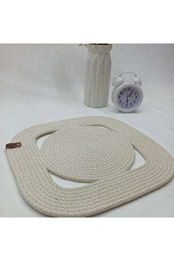 Meryemce Ev Tekstili American Service, Square Jute Look Supla