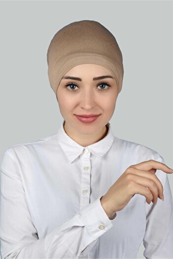 Altobeh Έτοιμο πρακτικό ελαστικό καπό Hijab με κουμπωτό καπό σκούρο