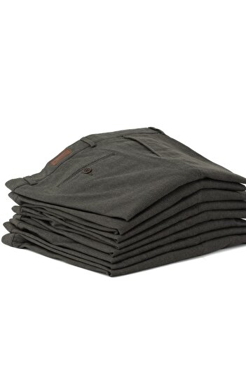 Oppland Men's Seasonal Straight Leg Side Pocket Comfortable Full Fit Classic Cotton Canvas Fabric Trousers