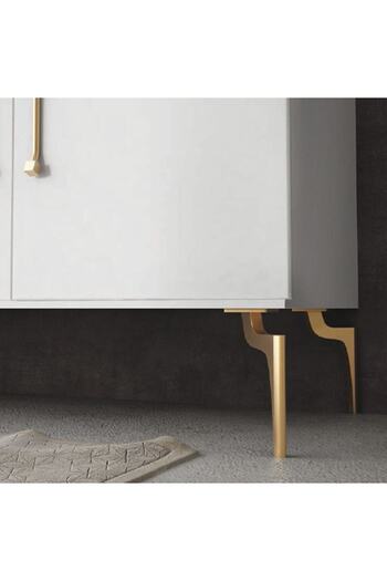 Emaks Picior metalic elegant 17cm Culoare aurie Fotoliu Unitate TV Dulap Dulap Noptiera Mobilier modern Picior Aur