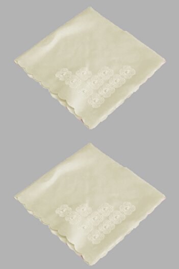 Çeyizci Needle Lace 2-pack Satin Bundle - Cream