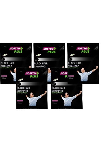 Softto Plus Pack of 5 Blacking Shampoo - 25 ml