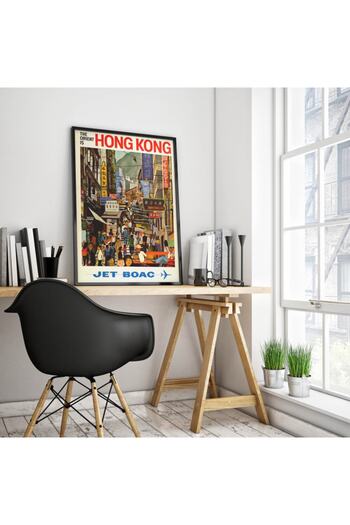 Pegziz Hong Kong Vintage Sanatsal Poster 50x70cm.