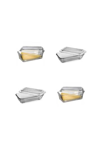 Paşabahçe Butter Food Breakfast Glass Storage Container Set of 4 Olive Bowl Jam Cheese Container 97711 4 Pieces