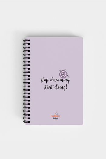 Harikalar Ofisi Stop Dreaming Start Doing تحت عنوان 14*19 دفتر ملاحظات مبطن