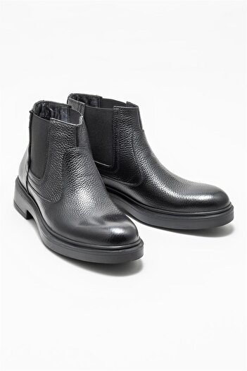 Elle Shoes Siyah Deri Erkek Günlük Bot