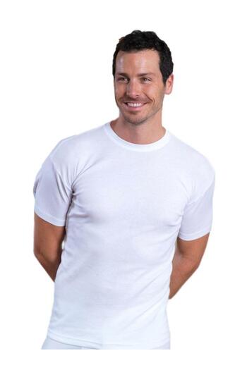 Şahinler E022 Men's 100% Cotton Ribbed O-neck Short Sleeve Undershirt
