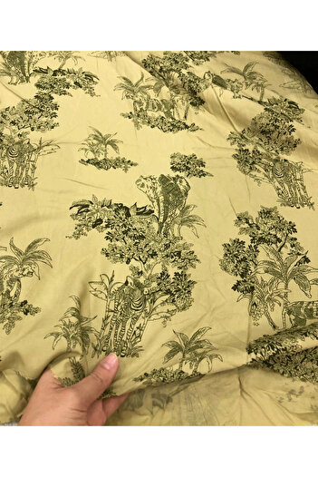 turkanlarhome DOUBLE WIDTH VISCOSE METER FABRICS OIL GREEN (SHIRT-TUNIC-DRESS-PAREO ETC...)