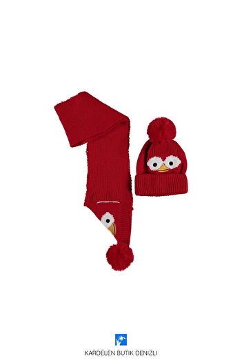 Kardelen Butik Denizli Autumn and Winter Children's Scarf and Beret (4-8 Years Old)