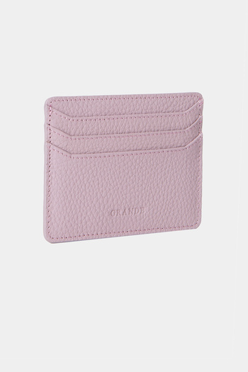 Grande 3633 Genuine Leather Super Thin Women Men Card Holder Lilac