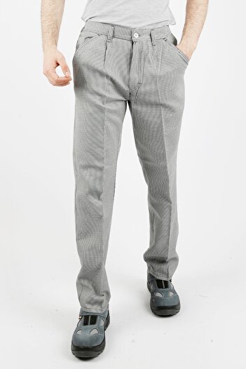 Uniprom Men's Doctor Nurse Cook Service Trousers Alpaca Fabric Checked