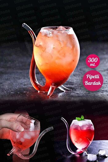 Tilbe Home Retro Straw Style Cup Flute Decor Cold Hot Soft Drink Cocktail Cup Durable Glass Cup