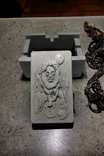 RocArt Home Zodiac Series Concrete Ashtray Leo the Lion Zodiac Sign