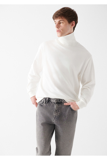 Mavi High Collar White Sweatshirt 0610965-83043