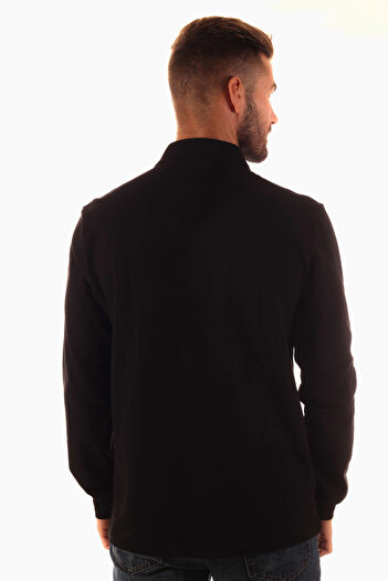 Lacoste Μαύρο - 031 Polo T-Shirt με λαιμόκοψη για άνδρες