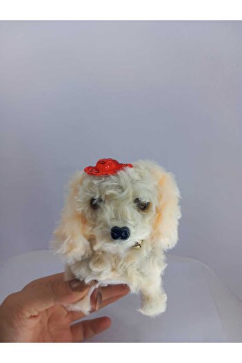 Şems Pazarlama Bej Yürüyen Havlayan Sevimli Pilli Peluş Köpek