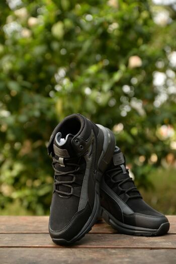 DUNLOP Ανδρικές μαύρες 100% αδιάβροχες μπότες κρατούν το πόδι ζεστό Άνετη ορθοπεδική ειδική σόλα χωρίς κύλιση