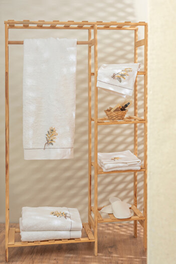 LAVENDIER Mimoza Hand and Bath Towel Set (50*80 2 PCS / 80*160 1 PC) 100% Cotton