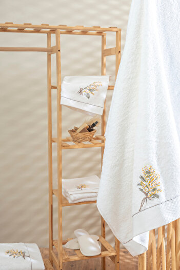 LAVENDIER Mimoza Hand and Bath Towel Set (50*80 2 PCS / 80*160 1 PC) 100% Cotton