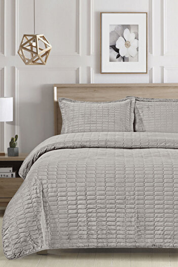 Elart Bedspread Single 2 Pieces Rush Gray (190x240cm)