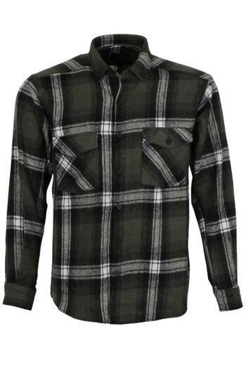 Modarar Men's Winter Lumberjack Shirt Regular Cut Khaki RAR01106