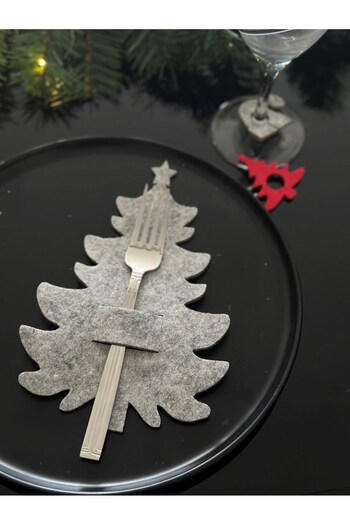 Masalsı Concept Decorative Christmas Pine Tree Spoon Holder Price is for 6 Pieces