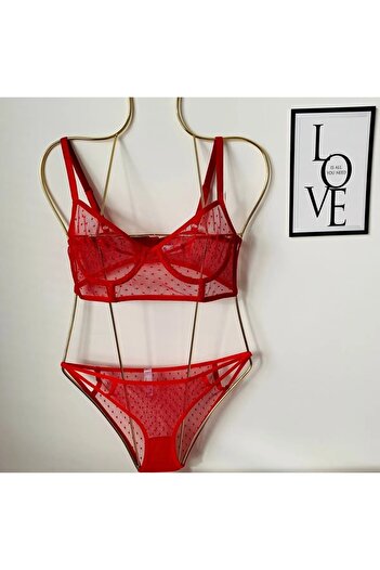 Koza Women's Polka Dot Lace Underwear Set