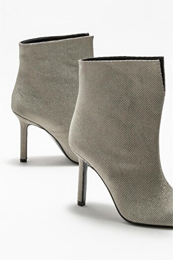 Elle Shoes Lame Kadın Topuklu Bot