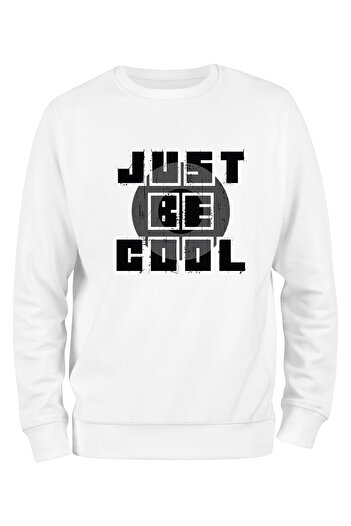 ADA BEBEK ÇOCUK Unisex Jumbo Black Just Be Cool φούτερ με κουκούλα
