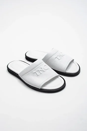 Tamer Tanca Men's Genuine Leather Flat Slippers 537 578 Erk Trlk Y23