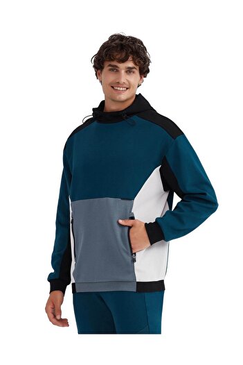 SKECHERS S232193 M 2Xi-Lock Hoodie Sweat Blue Hanorac pentru bărbați