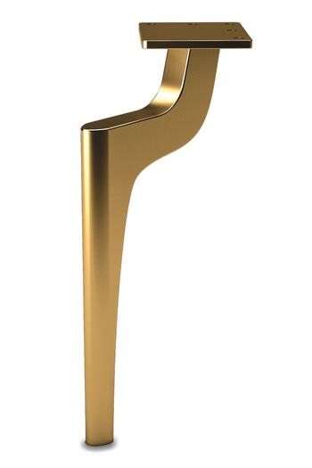 Emaks Picior metalic elegant 20cm Culoare aurie Picior pentru scaun Unitate TV Noptiera Biblioteca Mobilier modern Picior Aur