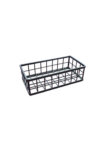 GO DEKOR Asortik (20X10) - Flat, Multi-Purpose, Decorative Single Small Rustic Wire Basket