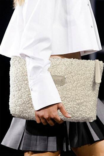 BAHELS Women's Plush Teddy Clutch Portfolio Bag