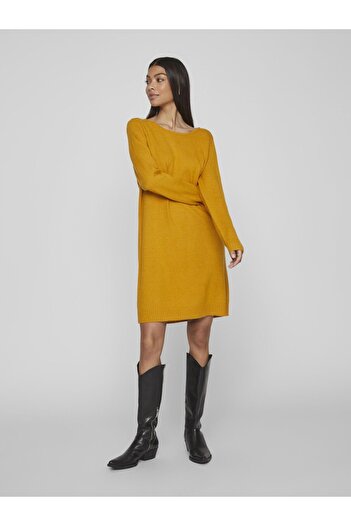 VILA Langärmeliges Strickkleid
